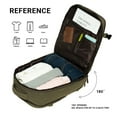 thumbnail image 5 of KAUKKO Canvas Travel Rucksack, Large Capacity Carry On Bag with Shoe Pouch and 15.6 inch Laptop Compartment, Flight Approved Outdoor 40L Luggage Weekender Bag, 12-ARMYGREEN, 5 of 7
