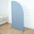 thumbnail image 2 of Efavormart 7ftx3ft Matte Dusty Blue Fitted Spandex Half Moon Wedding Arch Cover, Custom Fit Chiara Backdrop Stand Cover, 2 of 10