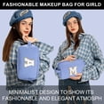 thumbnail image 2 of YOOLIFE Blue Cosmetic Travel Makeup Bag - Monogram Cute Initial Makeup Bags Cosmetic Toiletry Pouch Make Up Case for Women Her Best Friend Teacher Bridesmaid, Personalized Birthday Gifts for Women P, 2 of 7