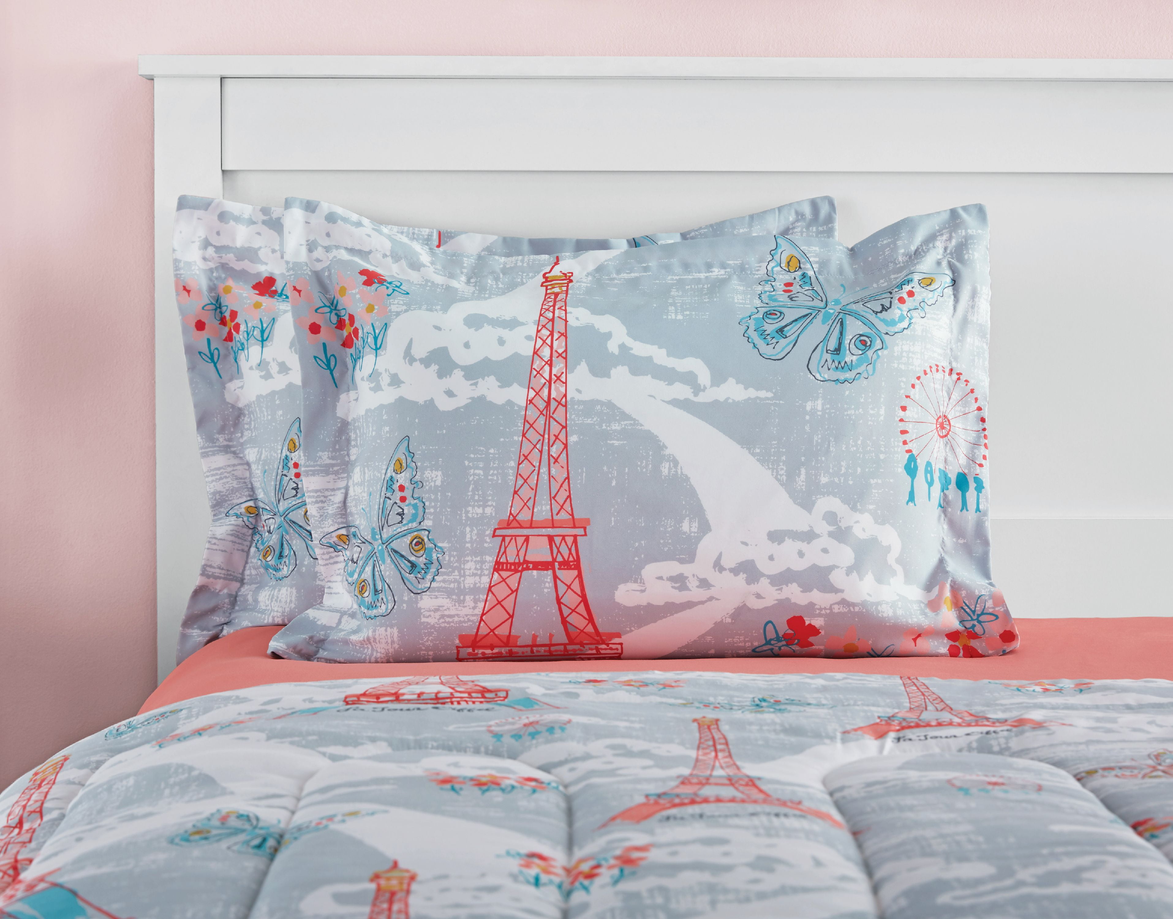 STYLISH 3D TEXTURE LOOK ANIMAL PRINTED BUTTERFLY TEAL DOUBLE DUVET QUILT COVER