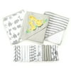 Spasilk Bath Hooded Towels & Washcloths Set for Babies, 23-Piece Gift Set, Grey