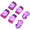 Purple, variant on SMILFREE Kids Protective Gear Set,6PCS Adjustable Knee Pads Elbow Pads Wrist Guards for Youth & Children, Ergonomic Multi-Sport Protective Gear for Cycling Skateboarding Roller Skating Scooter