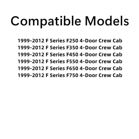 Privacy Driver Left Side Rear Door Window Door Glass Compatible with Ford F250 F350 F450 F550 F650 F750 4 Door Crew Cab 1999-2012 Models