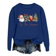 thumbnail image 1 of WEAIXIMIUNG Sweat-Shirt Blanc pour Femmes Mode Hiver Imprimé Festif de Noël Col Rond, 1 of 3