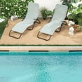 thumbnail image 1 of Gymax 2 PCS Outdoor Chaise Lounge Folding Stacking Reclining Chairs, 1 of 9