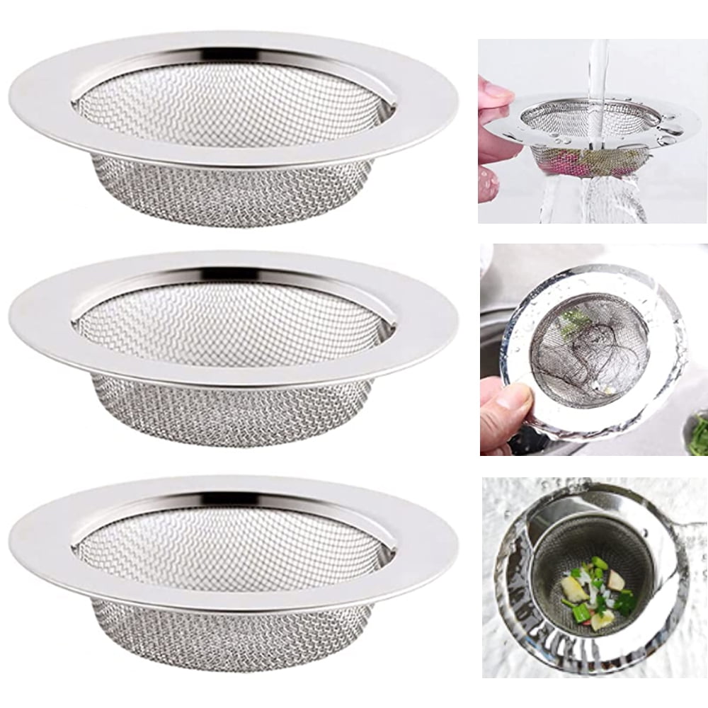 3Pack Sink Strainer, Hair Catcher for Showers, Kitchen Sink Plug ...