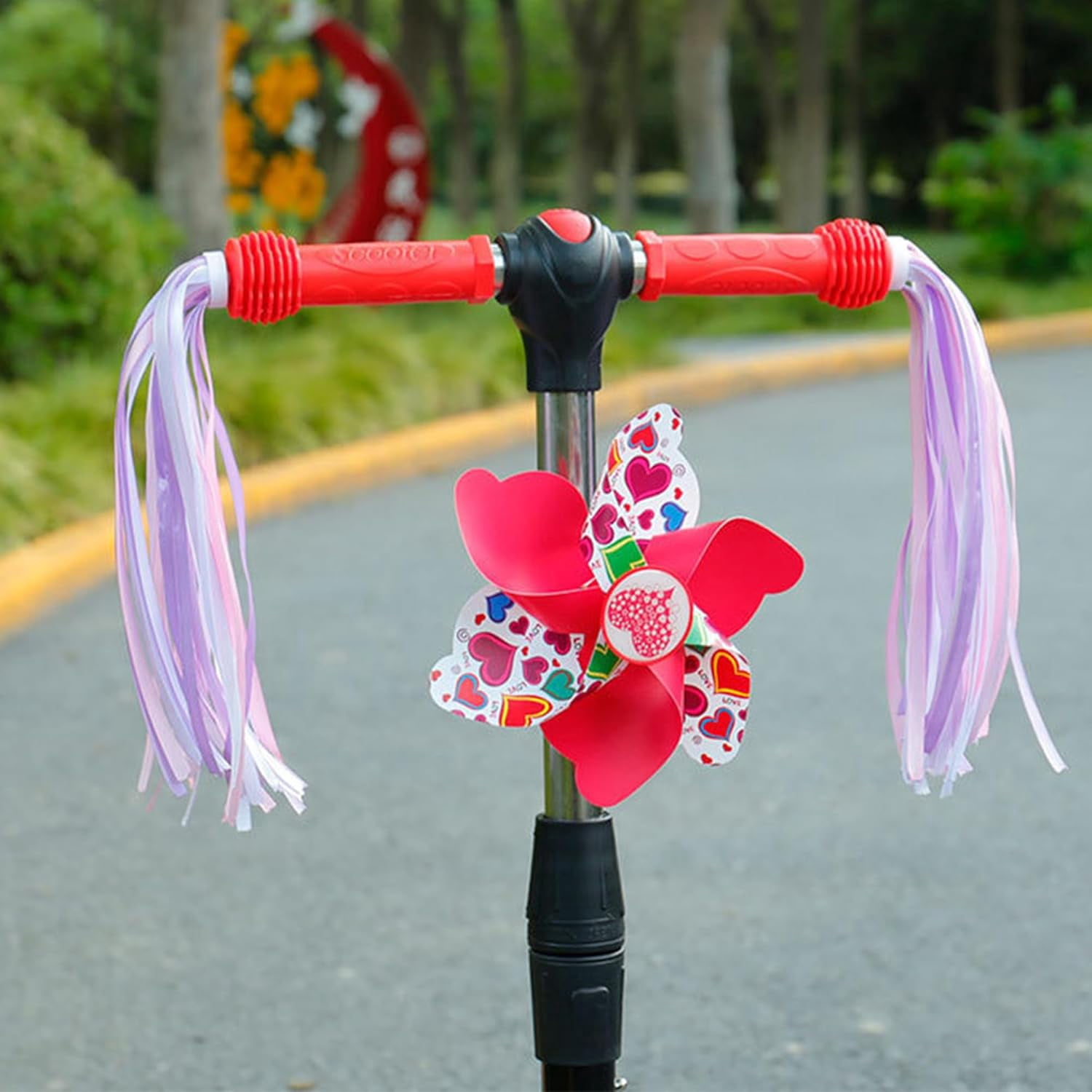 Kids Bike Basket Front: Handwoven Wicker Bicycle Basket, Bike Bell & Ribbons Tassels Bike Accessories for Kids, Fits Most Bicycle, Balance Bike, Tricycle,Scooter