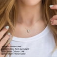 thumbnail image 3 of Collar de diamantes corto de lujo ligero para mujer, cadena de clavícula de acero de titanio que no se decolora, colgante de acero inoxidable, sentido de alta calidad, 3 of 6