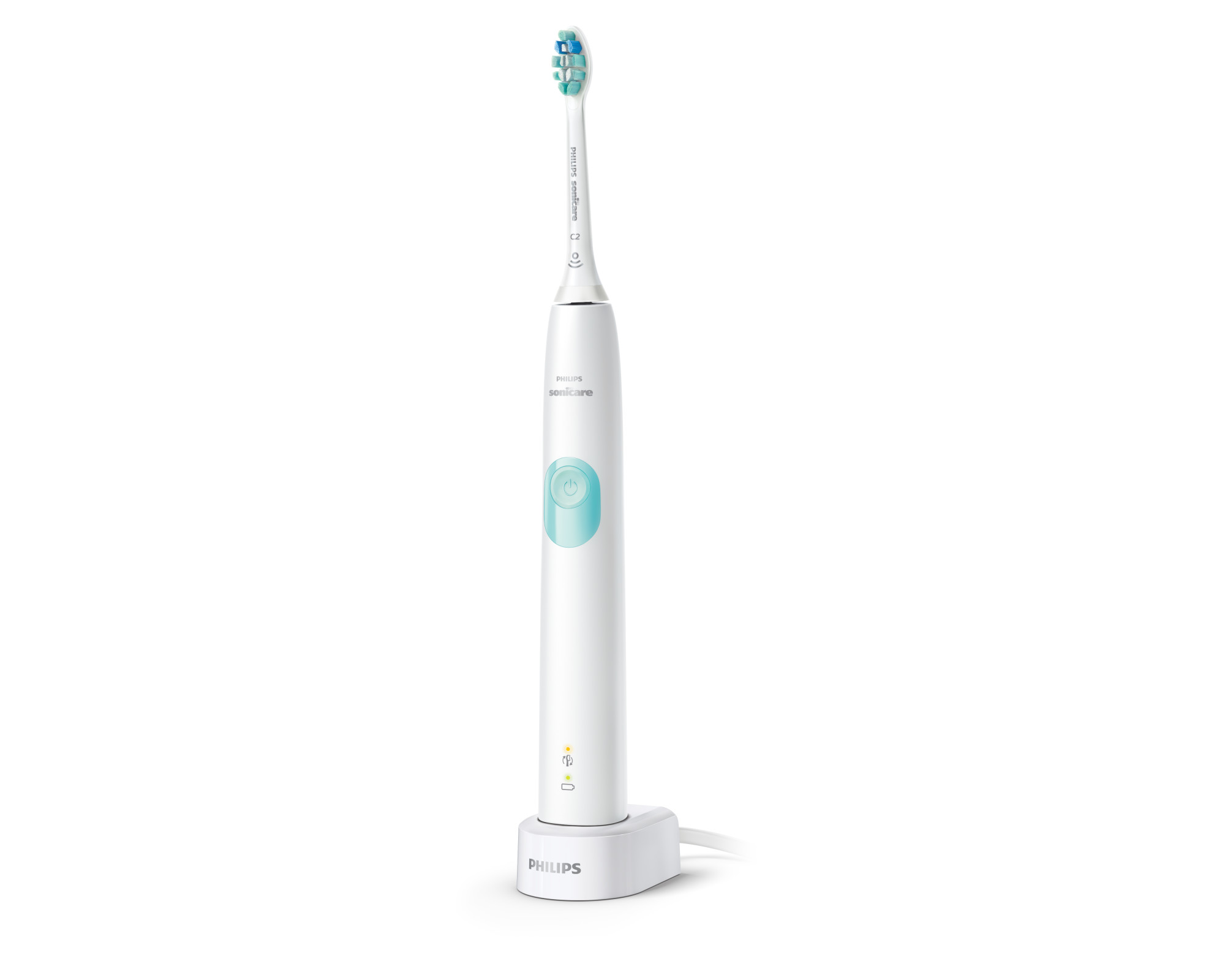 Philips Sonicare ProtectiveClean 4100 Plaque Control, Rechargeable Electric Toothbrush with Pressure Sensor, White Mint HX6817/01 - image 9 of 14
