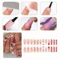 thumbnail image 2 of RAGUPEL 24Pcs Glue on Nails for Women,Hand-Painted Strawberry Square Nails,3D Bowknot Stick on Nails for Women,Press on Nails Long for Daily Life,Photo Shoots,Dating and Gatherings,Style1, 2 of 7