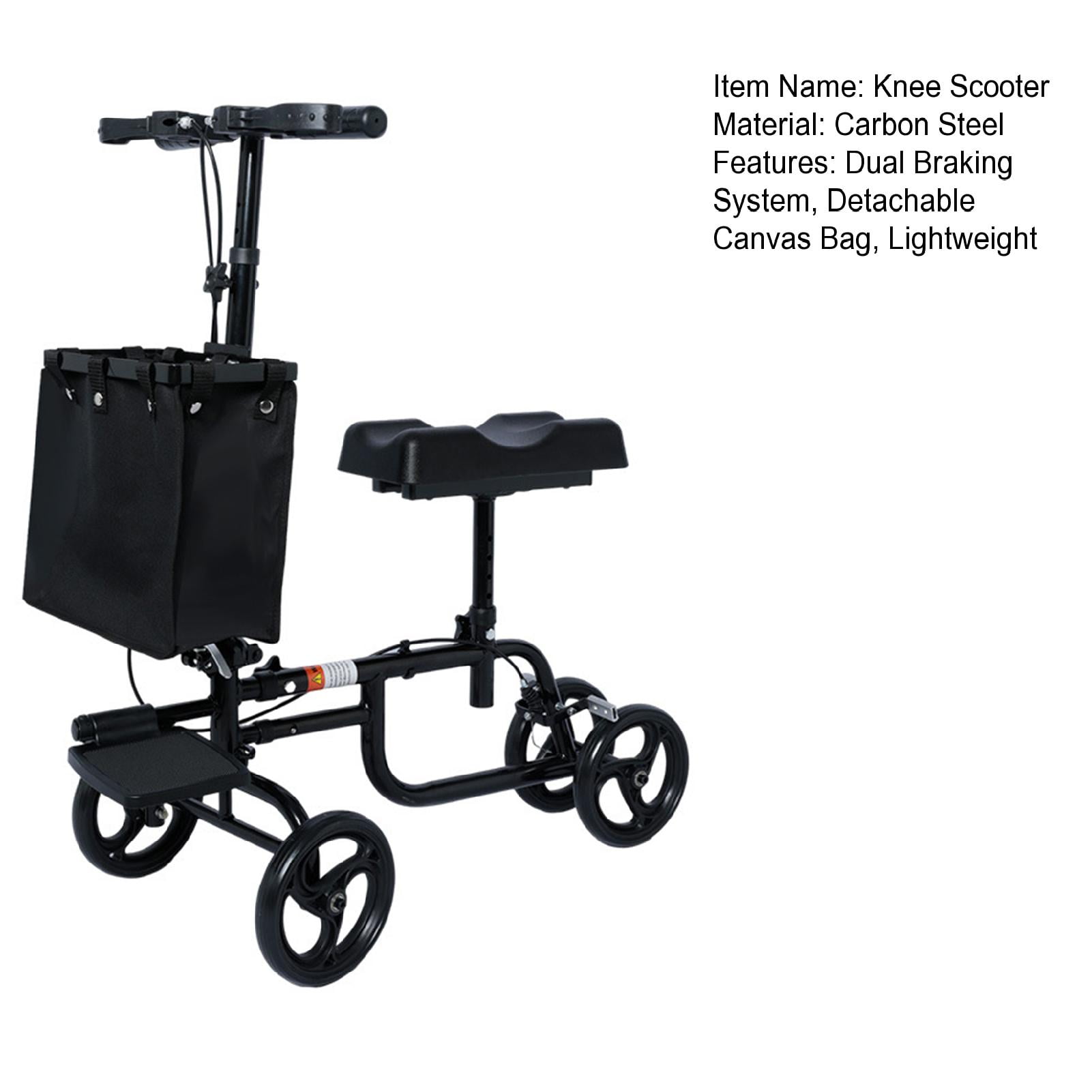 Knee Scooter,Knee Walker for Surgery,Broken Foot,Ankle Injury,Lightweight Crutch Alternative Medical Scooter with Dual Braking System for Adults