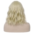 thumbnail image 2 of RightOn Blonde Wig for Women Short Curly Wavy Wig Blonde Wig with Bangs 14 Inches Blonde Synthetic Wig with Wig Cap, 2 of 5