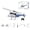 Blue - 2 Battery, variant on FB-05 RC Helicopter with LED Navigation Lights, 2.4GHz 6CH EVA Foam Remote Control Aircraft with Optical Flow Positioning & Barometric Altitude Hold for Adults