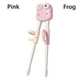 thumbnail image 1 of Cartoon Toughness Kids Tableware Beginner Chopstick Training Chopsticks Eating Helper Learning Chopsticks PINK FROG, 1 of 1