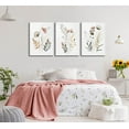 thumbnail image 4 of 3Pcs vintage Watercolor Wildflower Canvas Wall art Colorful Botanical Floral Wall Decor Picture Retro Flower Poster Print Artwork for Living Room Bedroom Office Home Decoration, Canvas, 4 of 7