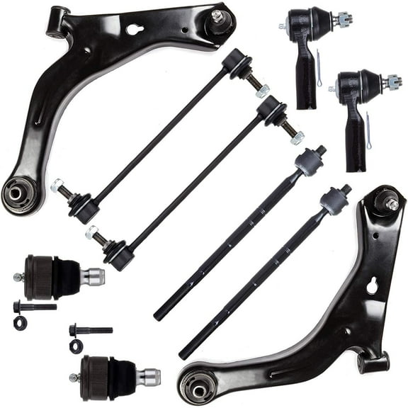 CCIYU Front Stabilizer Bar Lower Ball Joint Left Right Lower Control Arm Outer Inner Tie Rod End fit for 2001-2004 for Ford Escape 10pcs Suspension Kit