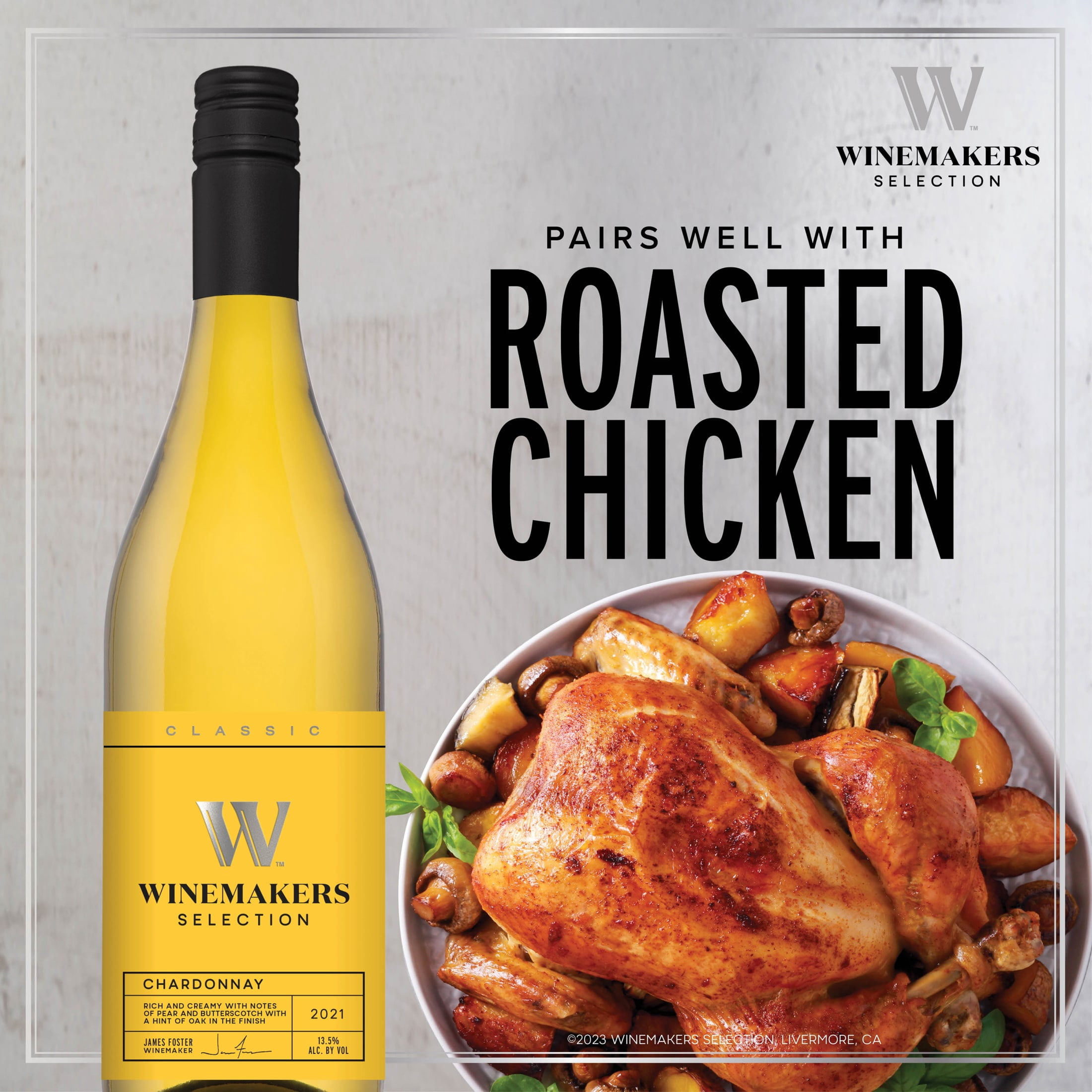 Winemakers Selection Chardonnay, White Wine, 750ml