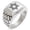 Silver, variant on Stainless Steel Interlocking Hexagram Star of David Geometric Pattern Step-Down Biker Style Polished Ring
