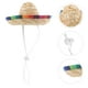 thumbnail image 2 of ColoMX Sombrero de fiesta de México, mini sombrero tejido, sombrero para actuaciones, accesorios de disfraces mexicanos, 2 of 7