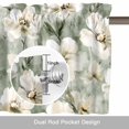 thumbnail image 6 of Vintage Magnolia Valance Curtain White Blooming Flower Oil Painting Style Window Valances Rod Pocket Short Curtains Window Treatments for Kitchen Bedroom Bathroom Laundry 42" x 12", 6 of 9