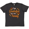 thumbnail image 3 of Inktastic I'm Grateful for my Family in Orange with Fall Leaves Youth T-Shirt, 3 of 5