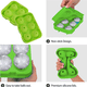 thumbnail image 3 of Molde de bandeja de hielo de 2 piezas - Bola de hielo verde de 4 agujeros + bandeja de hielo verde de 6 rejillas - sin cubierta de silicona para bandeja de hielo MFZFUKR CPB-US-CJZ125-4, 3 of 5