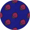 thumbnail image 1 of Ahgly Tapis Rond Lavable en Machine Intérieur Transitionnel Violet Vif, 3 Pieds Rond, 1 of 7