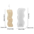 thumbnail image 3 of Wovilon Silicone Molds Cake Mold Slogan Candle Silicone Mold English Letters Wave Long Strip Scented Candle Mold Baking Mold, 3 of 4