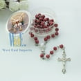 thumbnail image 3 of 12 PCS First Communion Favor Red Scented Rose Petal Rosary Necklace Gift for guest Rosario de Recuerdo para Primera Comunion, 3 of 7
