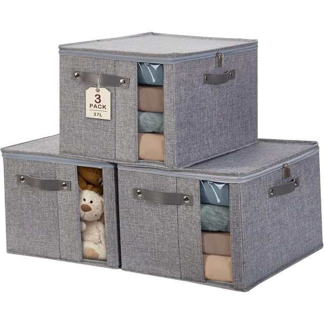 Storage Box with Lid Decorative Box Large Storage Bins with Lid ( & with Flip Lid)