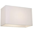 thumbnail image 3 of Set of 2 White Medium Hardback Rectangular Lamp Shades 16" Wide x 8" Deep x 10" High (Spider) Replacement with Harp and Finial - Brentwood, 3 of 4