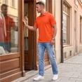 thumbnail image 7 of Men's Polo Shirt Short Sleeve Collared Button Placket Classic Fit Lightweight Casual Golf Polo Shirt, 7 of 7