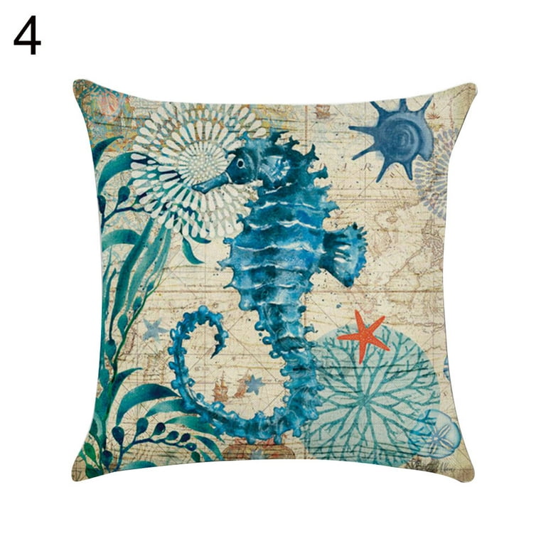 Coastal Cushions, Coastal Pillows, Cushion Cover, Indigo Blue Pillows,  Coastal Vista Linen Pillows, Pillow Cover. 