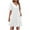 White, variant on Kaemgyyd Dresses for Women Basic V Neck Ruffle Short Sleeve Sundresses Casual Plain Loose Fit Flowy T-Shirt Dress