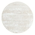 thumbnail image 2 of Unique Loom Hermitage Collection Area Rug - Pavilion (4' Round Snow White/Beige), 2 of 6