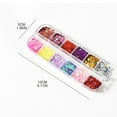 thumbnail image 2 of Milue 12 Grids Heart Nail Sequins 3D Holographic Lips Nail Sequins Confetti Glitter, 2 of 14