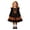 Q133 Black, variant on Angala Performance Dress For Girls Long Sleeve Crew Neck Pumpkin Print Girls Halloween Dresses