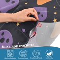 thumbnail image 4 of Yayeee Kitchen Valance Rod Pocket 54" x 18" Living Room Window Curtain, Orange Halloween Ghosts, 4 of 6