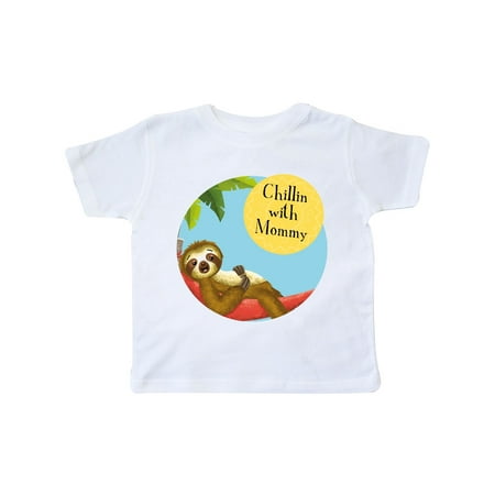 

Inktastic Sedrick Sloth Chillin with Mommy Cute Gift Toddler Toddler Girl T-Shirt