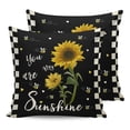 thumbnail image 7 of Outdoor Throw Pillow Cover My SunshineSunflower Bee Waterproof Cushion Covers 2 Pack Vintage Black White Checkered Pillow Cases Home Decoration for Patio Garden Couch Sofa, 7 of 7