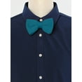 thumbnail image 2 of INSPIRE CHIC Men's Pre-Tied Bow Ties Adjustable Strap Solid Color Knitted Bowtie Peacock Blue, 2 of 5