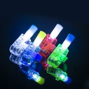 LED Finger Lights Projection Party Favors | 8 Pack Multicolor Luminous Strap-On Mini Flashlights | 12 Hour Battery Life | Rubber Straps for Secure Fit | Great for Events, Camping, Night Activities