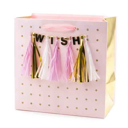 Hallmark Signature Medium Gift Bag for Birthdays, Baby Showers, Bridal Showers and More (Wish
