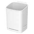 thumbnail image 2 of No Drill Toothbrush Holders Wall Mounted Toothpaste Holder for Bathroom,Removable Storage Container with Drying Tray for Bathroom Vanity Kitchen(White), 2 of 4