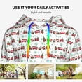 thumbnail image 4 of Kdxio Christmas Train Print Womens Oversized Hoodies Sweatshirts Hooded Pullover Tops Sweaters Casual-Large, 4 of 7