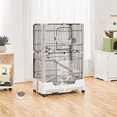 thumbnail image 2 of Yaheetech 4-Level Rolling Small Animal Cage With Platform and Ramp, Gray, 2 of 8