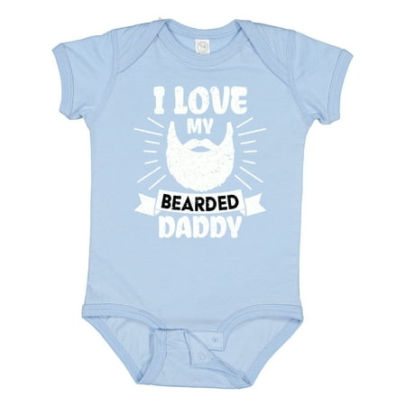 

Inktastic I Love My Bearded Daddy for Fathers Day with Grunge Boys Baby Bodysuit