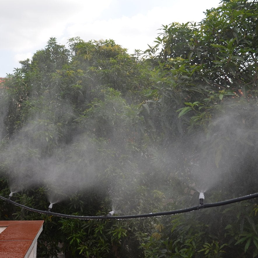 Outdoor Garden Plants Irrigator Misting Cooling System with Plastic Mist Nozzles by OUTAD