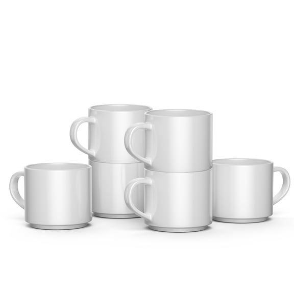 Cricut Infusible Ink 10 oz White Blank Ceramic Mugs Set of 6