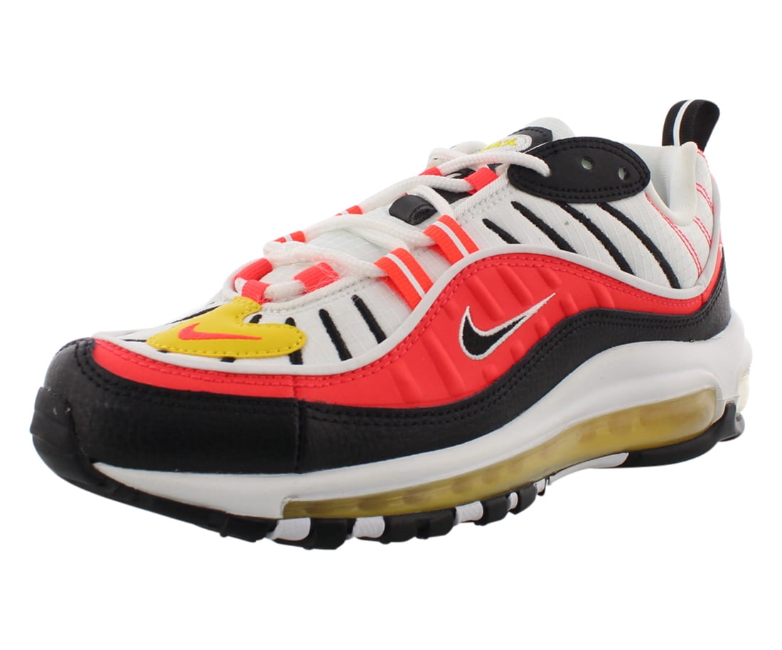 Nike Max 98 Boys Shoes Size Black/Bright Crimson/Orange /Yellow/White -